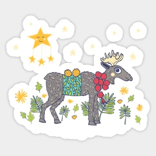 Starshine Moose Sticker